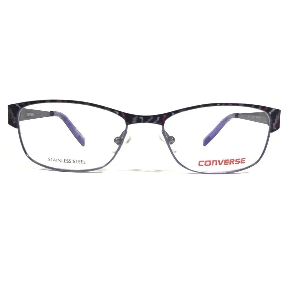 Converse Kids Girls Eyeglasses Frames K014 PURPLE Rectangular Cat Eye 47-15-130